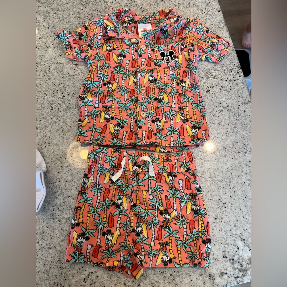 Disney Mickey Mouse Outfit Matching set 18 months